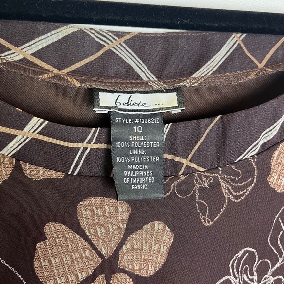 Vtg Y2K Believe Drop Waist Midi Dress 10 Fairy Grunge Whimsical Earthy Woodsy - Picture 2 of 10